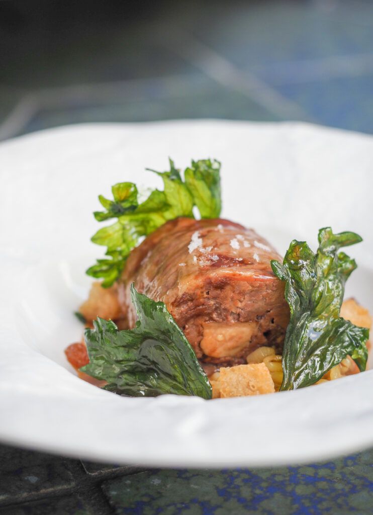 Bluefin tuna cheek and foie gras wrapped in bacon - Balfegó