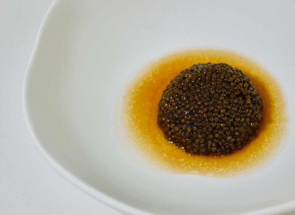 El chef alemán Franz-Josef Unterlechner gana Chef Balfegó 2025 10 Athinagoras Kostakos Cupula de Atun Chutoro y Caviar con Elixir de Trufa XO 1